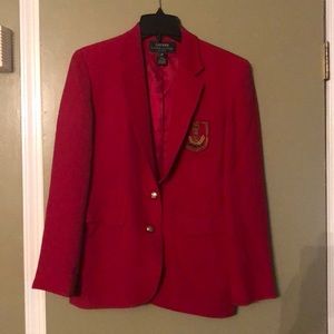 Lauren by Ralph Lauren red Denim blazer